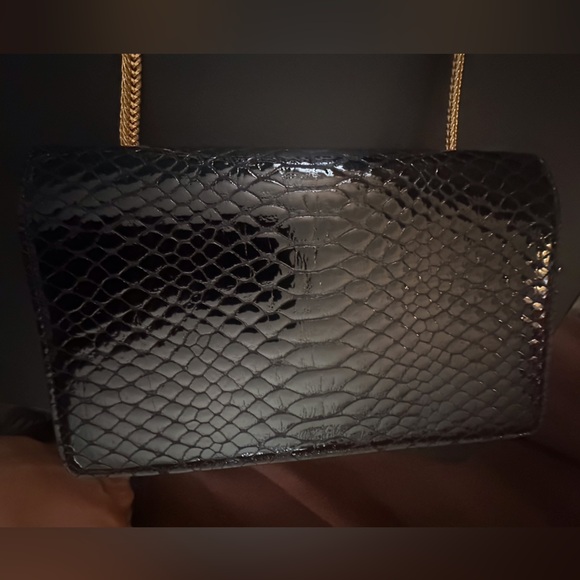 Saint Laurent Mini Betty, Patent Embossed Reptile - Picture 3 of 11
